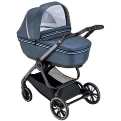 Универсальная коляска CAM Milano (2 в 1, синие полосы/матовый серый)