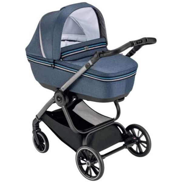 Универсальная коляска CAM Milano (2 в 1, синие полосы/матовый серый)