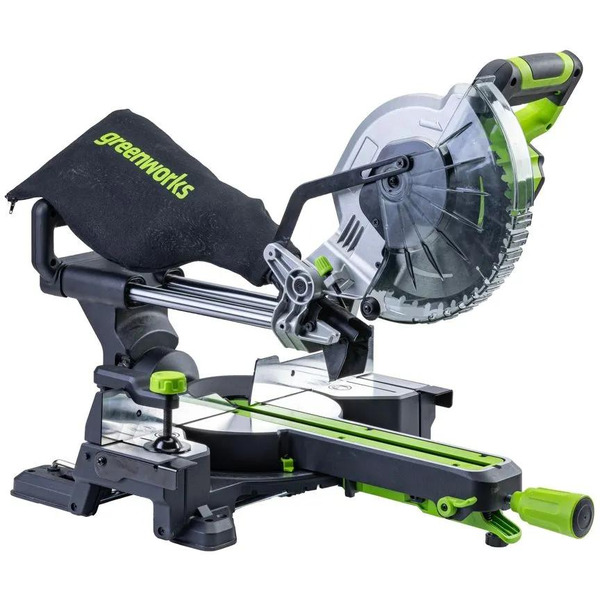Торцовочная пила Greenworks GD24MS216 24V бесщеточная с протяжкой (1хАКБ 5Ач и ЗУ) 1501707UG