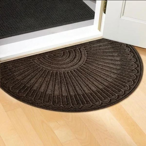 Коврик придверный Multy Home полукруглый Contours Halfmoon EU5000012 (60x90см, темно-коричневый)