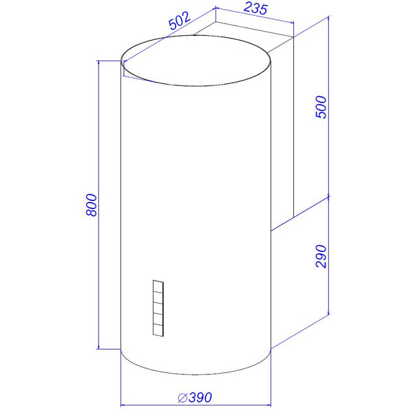 Кухонная вытяжка ZorG Rondo 1260 39 S (черный)