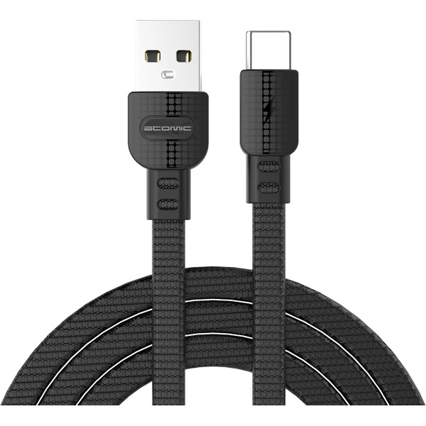 Кабель ATOMIC SHARKSKIN USB-Type C (черный)