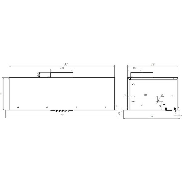 Кухонная вытяжка ELIKOR Cube Basic 60П-500-К3Д хром 294090