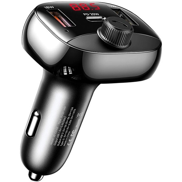 FM-модулятор Usams US-CC143 50W 3 Ports Digital Display Wireless FM