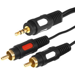Кабель REXANT 3.5 мм - 2RCA 5м 17-4235