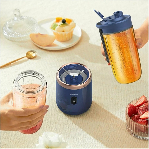 Портативный блендер Deerma DEM-NU06 (синий)