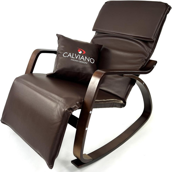 Кресло-качалка Calviano Comfort 1 (коричневый PU)