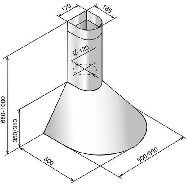 Кухонная вытяжка Elikor Эпсилон 60П-430-П3Л (белый/золото)
