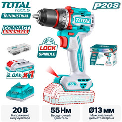 Дрель-шуруповерт Total TDLI205582 (с 1-им АКБ)