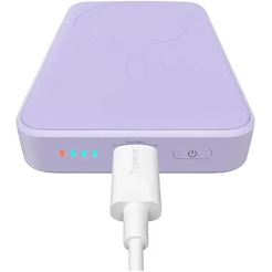 Внешний аккумулятор Baseus Magnetic Mini Air Wireless Fast Charge Power Bank 20W 6000mAh (сиреневый)