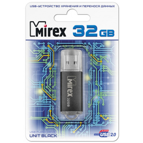 USB Flash MIREX Unit Black 32GB (13600-FMUUND32)