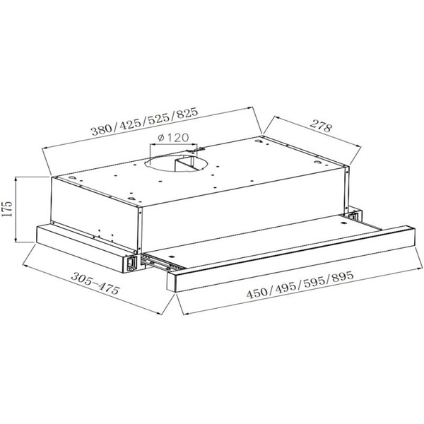 Вытяжка WEISSGAUFF TEL 450 White Glass