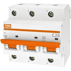 Выключатель автоматический TDM ВА 47-100 2Р 20А (С) 10кА SQ0207-0069