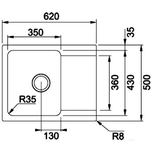 Мойка кухонная Franke Orion OID 611-62 (114.0443.355)