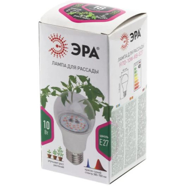Фитолампа ЭРА FITO-10W-RB-E27