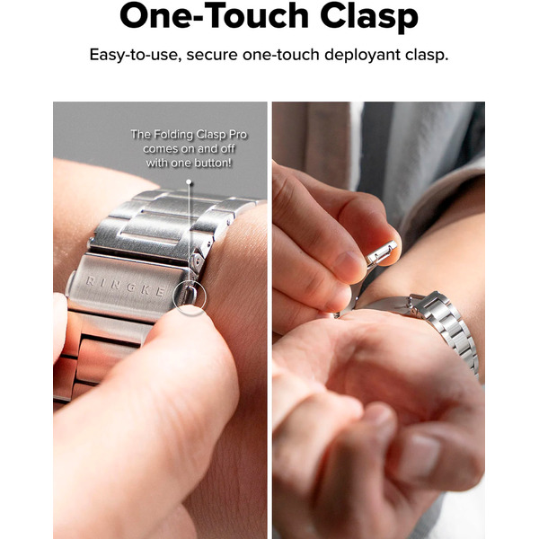 Ремешок RINGKE Metal One Air для Apple Watch 44 / 45 / 46 / 49 mm SILVER