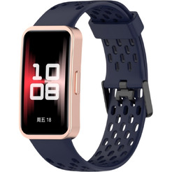 Ремешок Bingo Silicone Holes для HUAWEI Band 8/8 NFC/9/9 NFC (темно-синий)