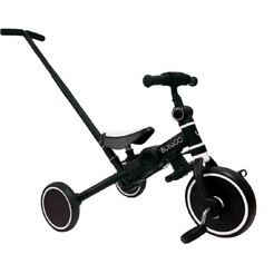 Беговел-велосипед Bubago Flint BG-FPY-109-10 с ручкой (черный/белый)
