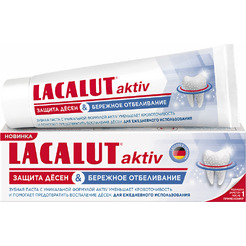 Зубная паста Lacalut Aktiv Защита десен и бережное отбеливание (75мл)
