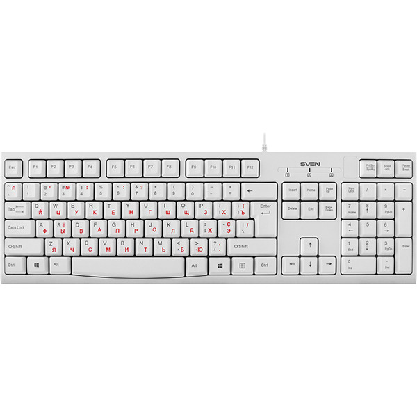 Клавиатура SVEN KB-S300 (белый)