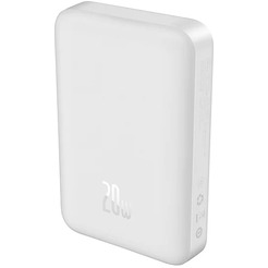 Внешний аккумулятор Baseus Magnetic Mini Air Wireless Fast Charge Power Bank 20W 6000mAh (белый)