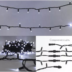 Гирлянда светодиодная NEON-NIGHT Нить 20м 200 LED БЕЛЫЙ без трансформатора 315-525