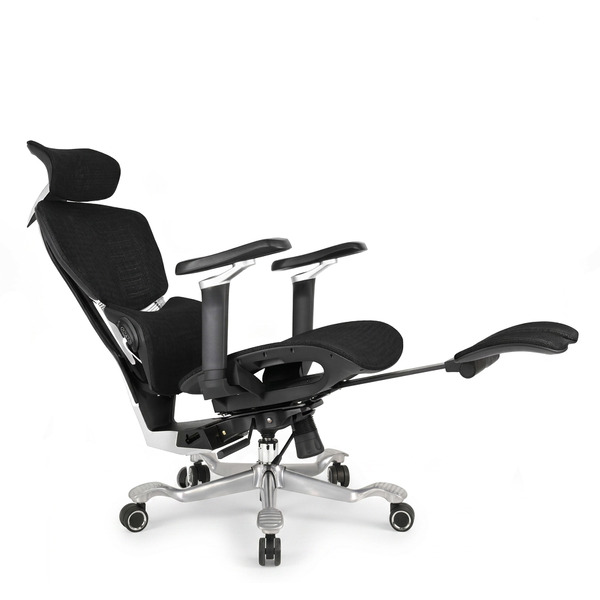 Игровое кресло myroo Game Assassin с подножкой Black (A2512W-BL)