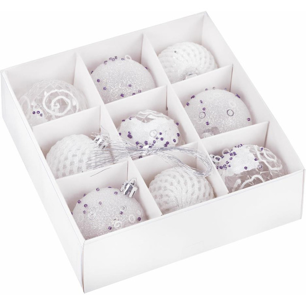 Шары елочные ЗОЛОТАЯ СКАЗКА 591988 (прозрачные, с блестками)