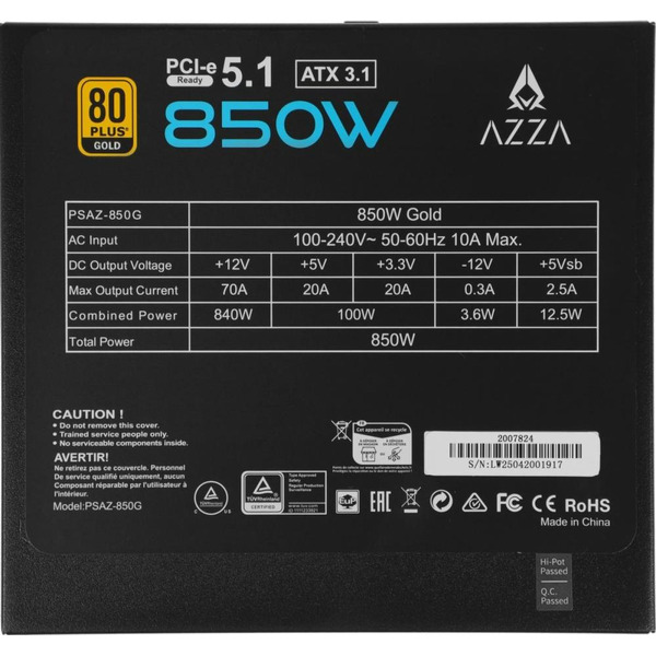 Блок питания AZZA PSAZ-850G