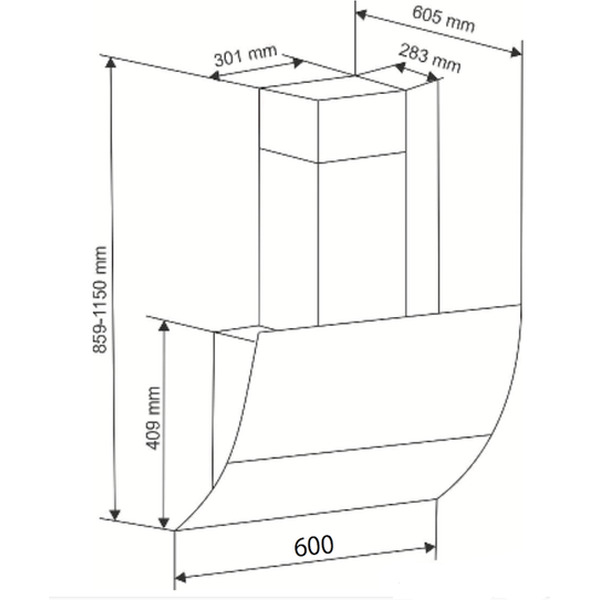 Вытяжка EXITEQ 913B/CS40 (60) WHITE