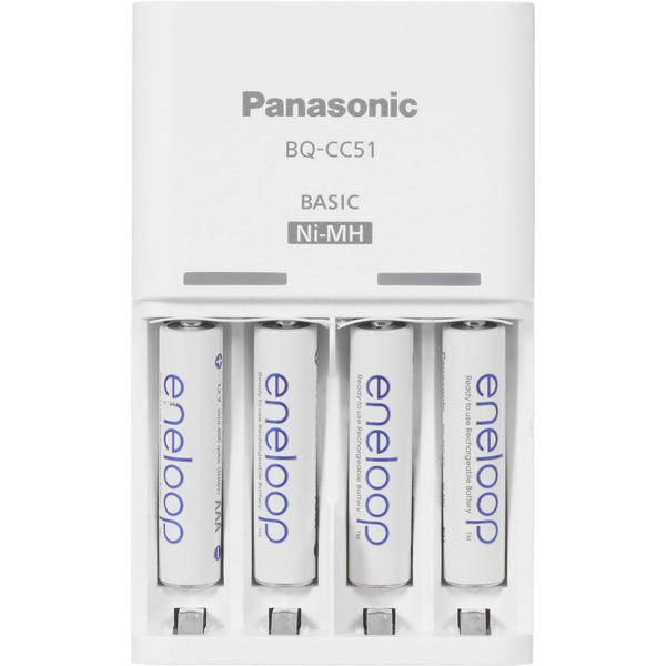 Аккумуляторы + зарядное Panasonic Eneloop Basiс Charger K-KJ51MCD04E