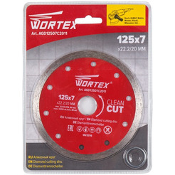 Алмазный круг WORTEX 125х22 сплошной мокрая резка (AGD12507C2011)