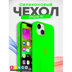 Бампер BINGO Silicone Case для APPLE iPhone 15 зеленый