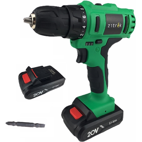 Дрель-шуруповерт Zitrek Greenpower 20-Li (063-4076) с 2-мя АКБ, кейс