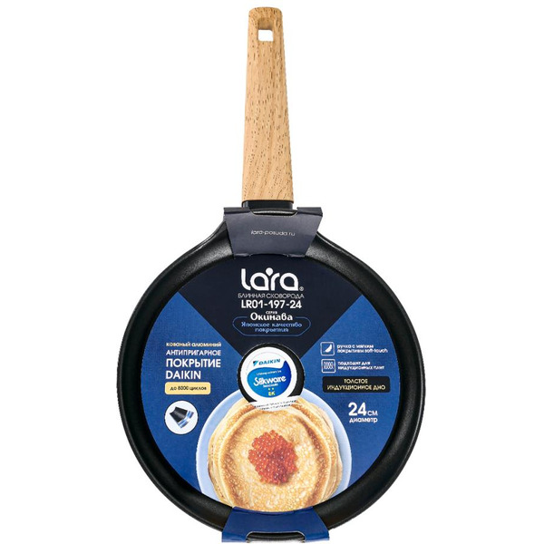 Сковорода блинная LARA ОКИНАВА LR01-197-24
