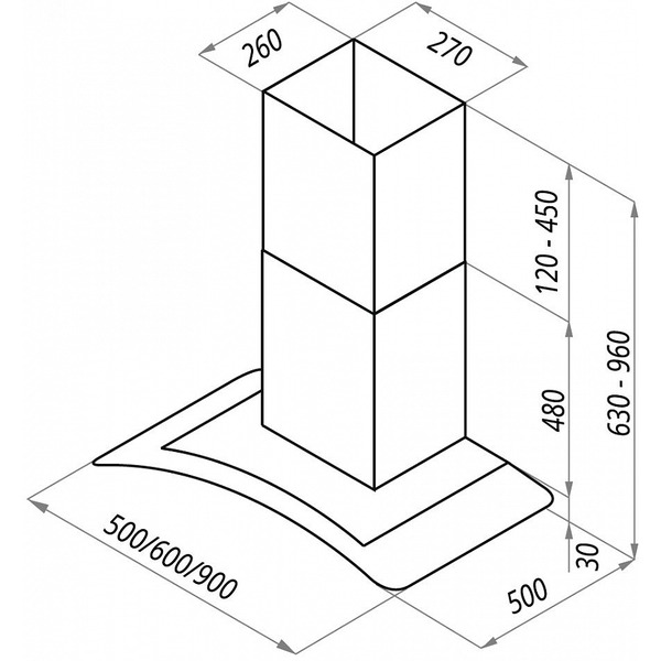 ВЫТЯЖКА MAUNFELD ANCONA PLUS 60 (C) ЧЕРНЫЙ/тёмное стекло