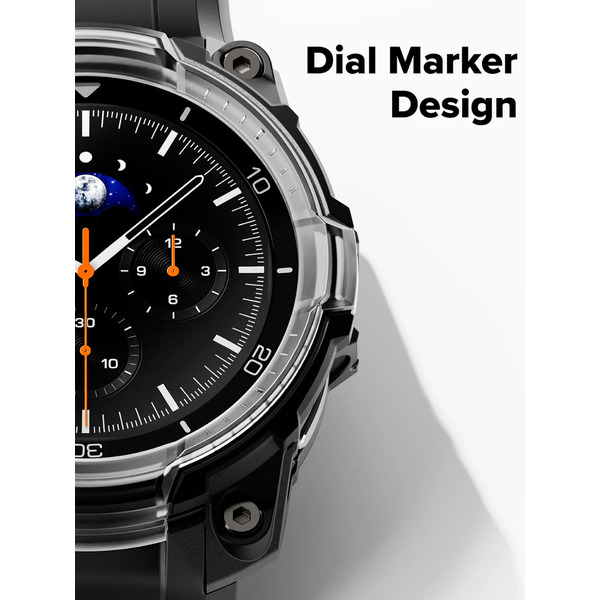 Ремешок с чехлом RINGKE Rugged Gear для Galaxy Watch 8 Classic 46mm BLACK