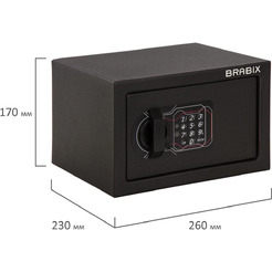 Сейф мебельный BRABIX SF-170EL (291143)