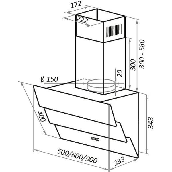 Вытяжка MAUNFELD Cascada Push 50 (белый)