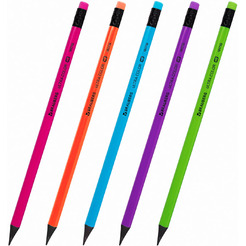 Набор карандашей чернографитных Brauberg ULTRA COLOR HB, с ластиком, пластиковые (181710) 12 шт