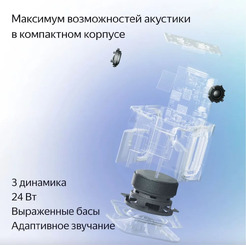 Умная колонка Яндекс Станция Миди (YNDX-00054GRY) серый