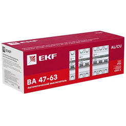 Выключатель автоматический EKF 3P 16А (C) 4,5kA ВА 47-63
