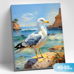 Картина по номерам Молли Чайка на море 40х50 HR0744