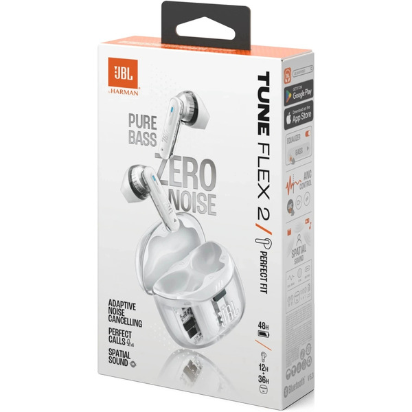 Наушники JBL Tune Flex 2 Ghost (белый)