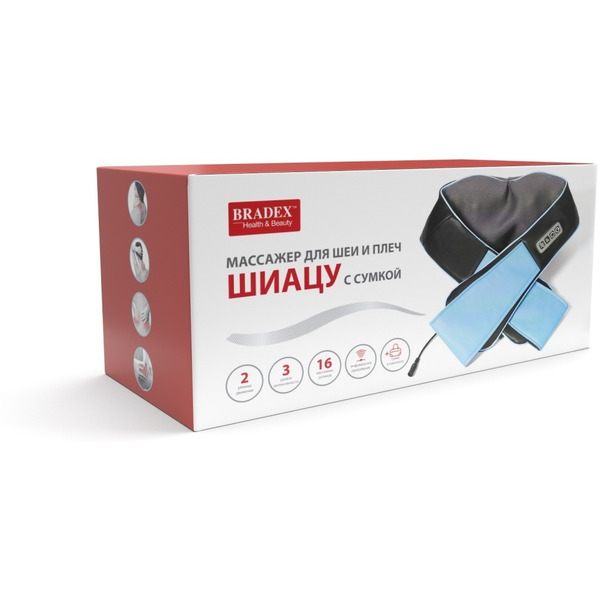 Массажер Bradex для шеи и плеч «ШИАЦУ» с сумкой KZ 0566