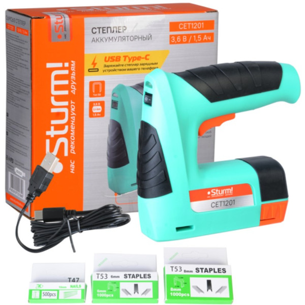 Скобозабиватель аккумуляторный Sturm! CET1201