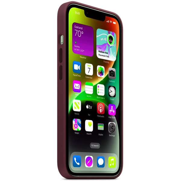 Бампер BINGO Silicone Case iPhone 14 Бордовый