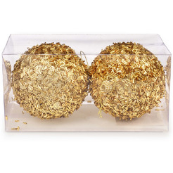 M87-21 Набор новогодних шаров 2шт золото Ausini