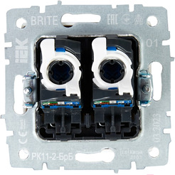 Розетка компьютерная IEK Brite BR-K20-2-K01