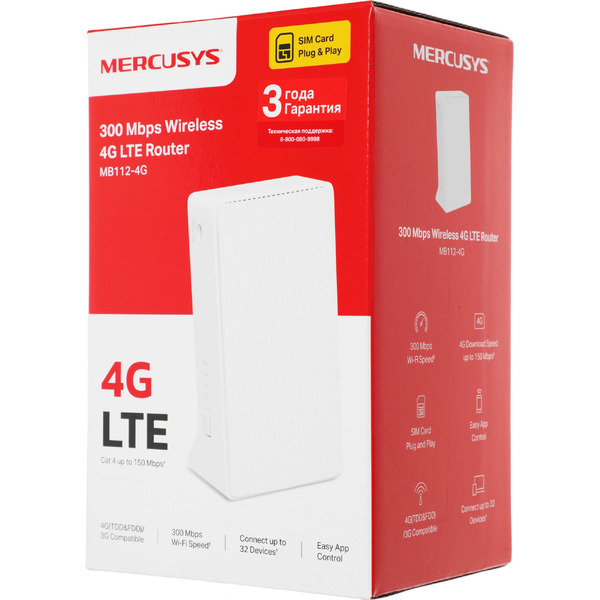 4G Wi-Fi роутер Mercusys MB112-4G